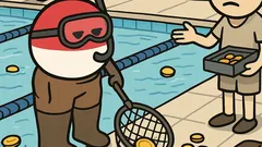 Dowcip: Wędkarz w basenie szuka medali...